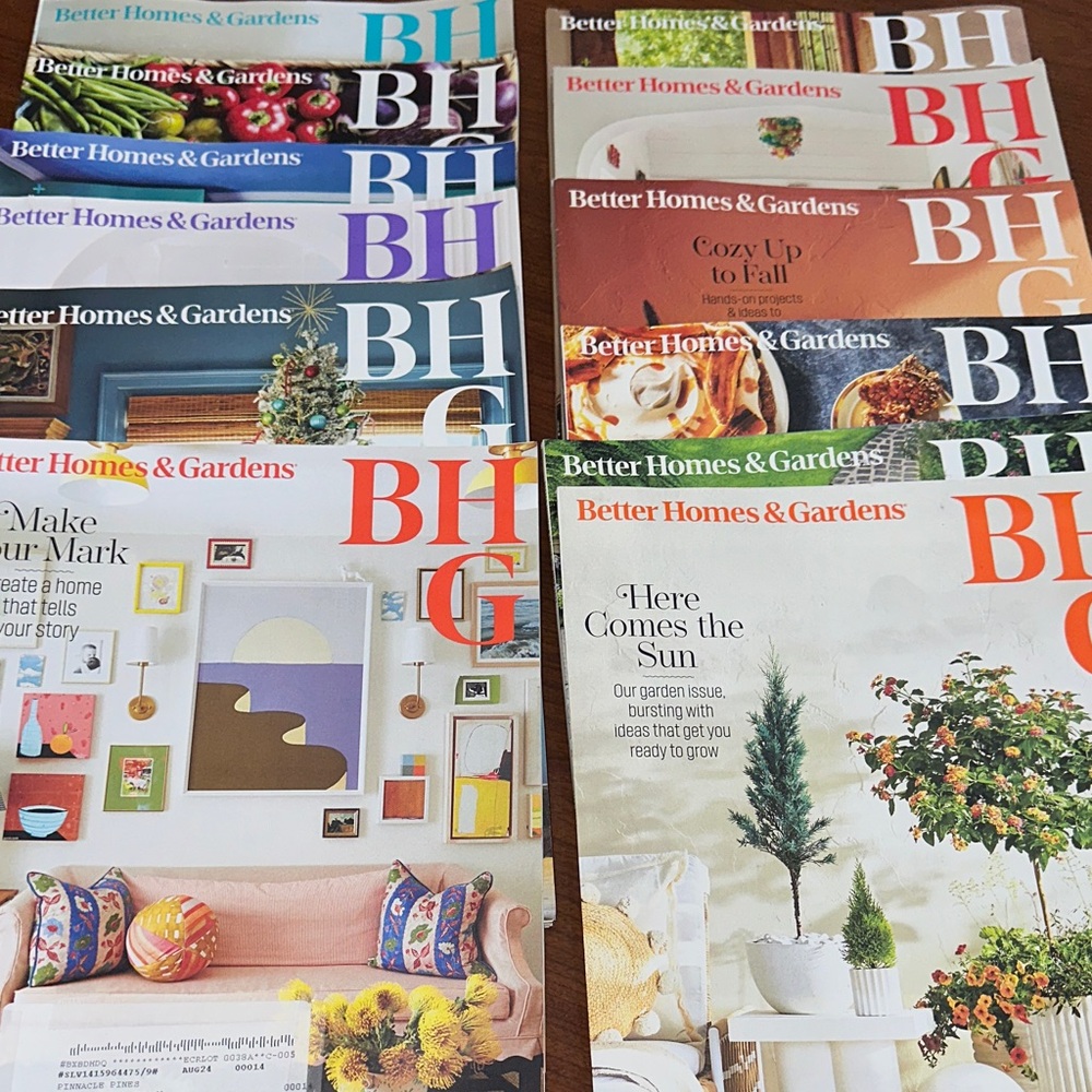 Better Homes And Gardens Magazine Set with Vibrant Covers
